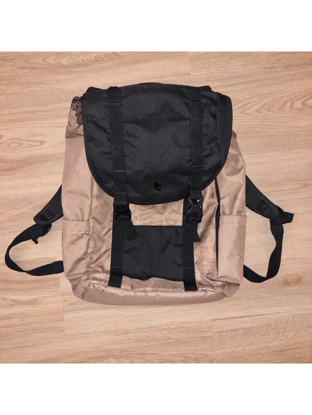 TOMTOC VINTPACK OCHM TA-1 LAPTOP BACKPACK BROWN TAN BLACK FLAP RARE BAG